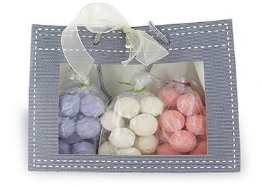 3 el mini regalo de la bomba del baño de los bolsos 15 embala la fragancia exótica púrpura/blanco/rosa